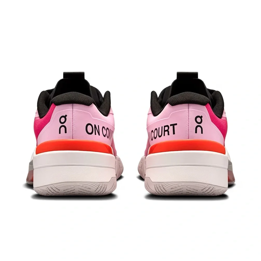 On Running Men's Pink Orange Black Lightweight Sneakers
